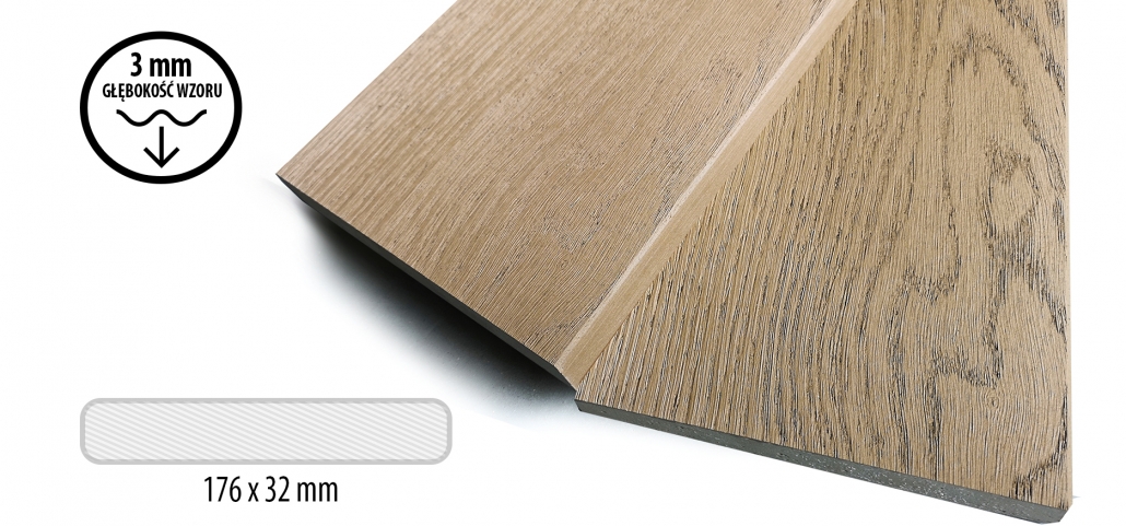 Deska tarasowa Millboard MDE176 - 176 x 32 x 3600 mm