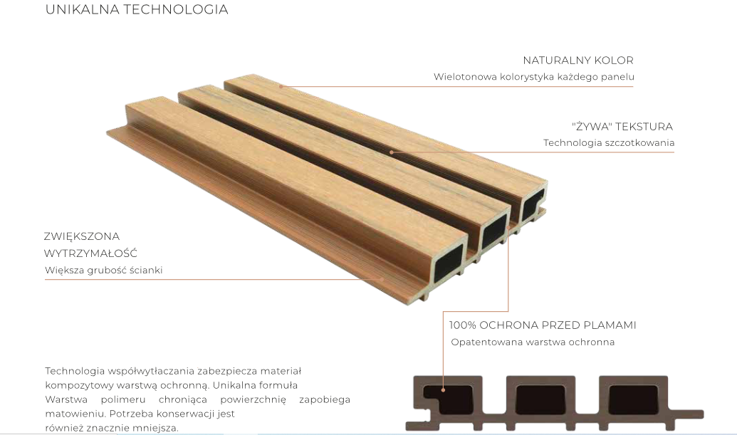 Deska elewacyjna lamelowa Bruggan Legro Natural - 27,5 x 150 x 3600 mm - obrazek 2
