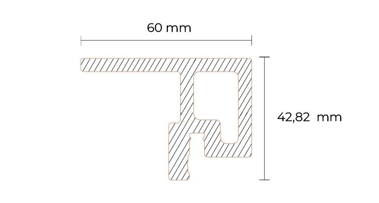 Deska elewacyjna lamelowa Bruggan Legro Natural - 27,5 x 150 x 3600 mm - obrazek 34